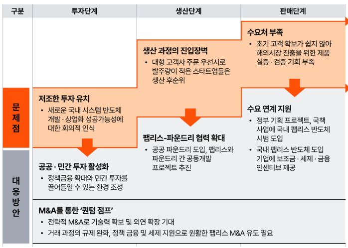 ▲국내 팹리스 스타트업의 문제점 및 대응 방안 (삼일PwC경영연구원)