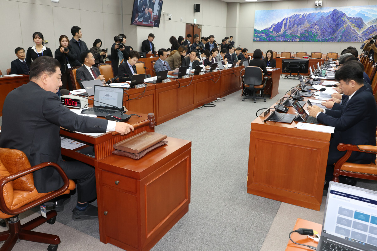 ▲5일 서울 여의도 국회에서 열린 운영위원회 전체회의에서  2024년도 국정감사 결과보고서 채택의 건이 통과되고 있다. (연합뉴스)