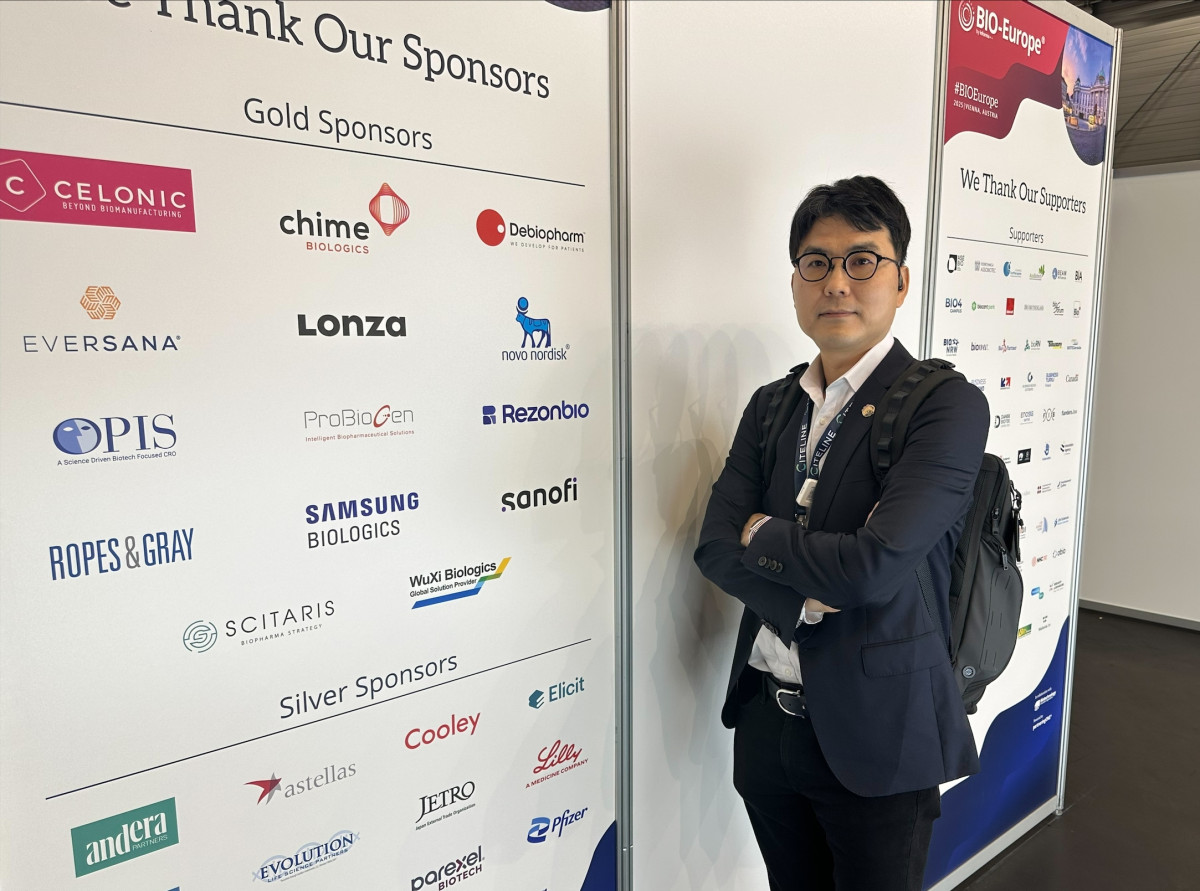 ▲바이오 유럽에 참석중인 전승호 코오롱티슈진 대표이사 (코오롱티슈진)
