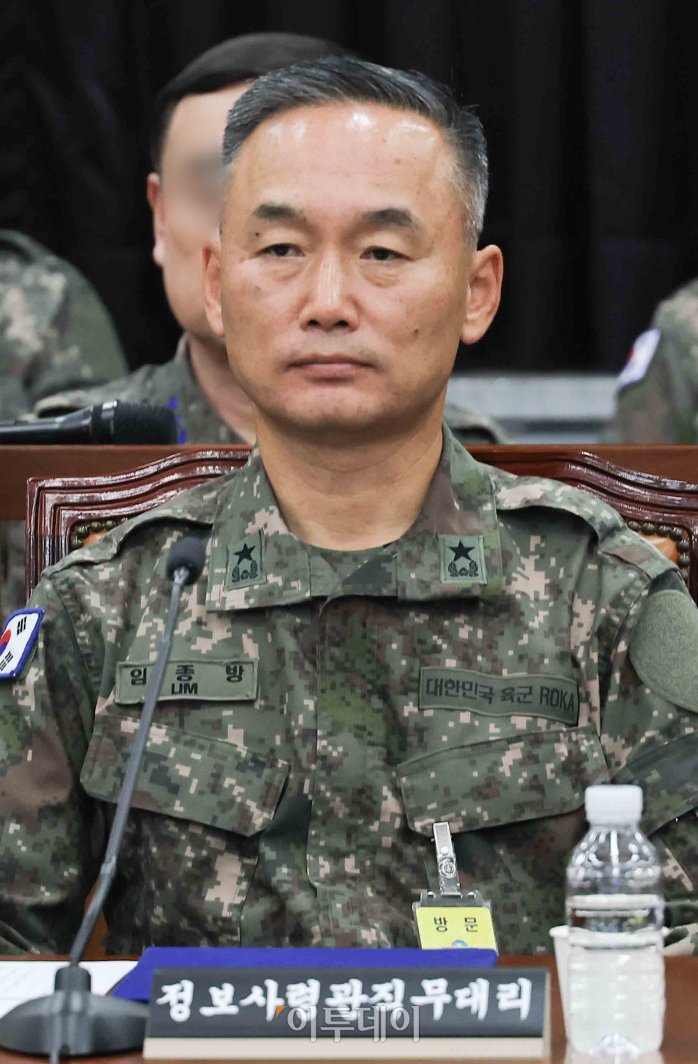 ▲5일 서울 여의도 국회 정보위원회에서 열린 국방정보본부 등에 대한 국정감사에 임종방 정보사령관직무대리가 참석하고 있다. 고이란 기자 photoeran@