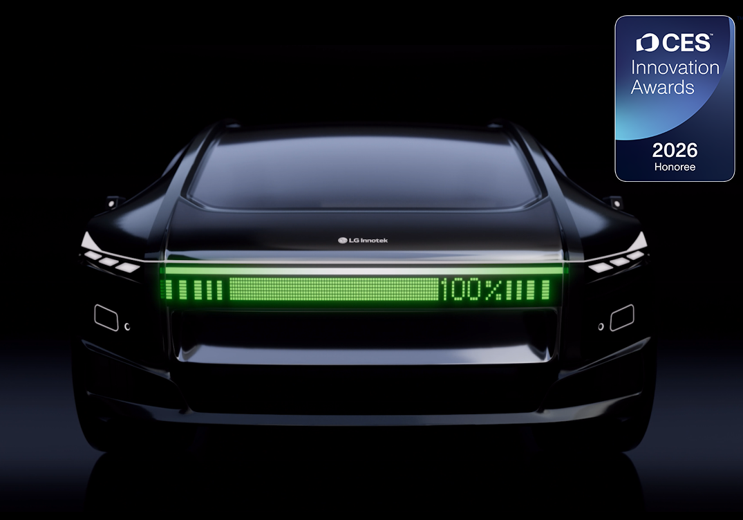 ▲ LG이노텍의 ‘초슬림 픽셀 라이팅 모듈’이 적용된 자율주행 컨셉카 이미지 (자료제공=LG이노텍)