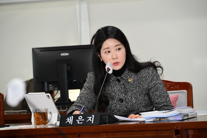▲질의하고 있는 채은지 광주시의원. (사진제공=광주시의회)