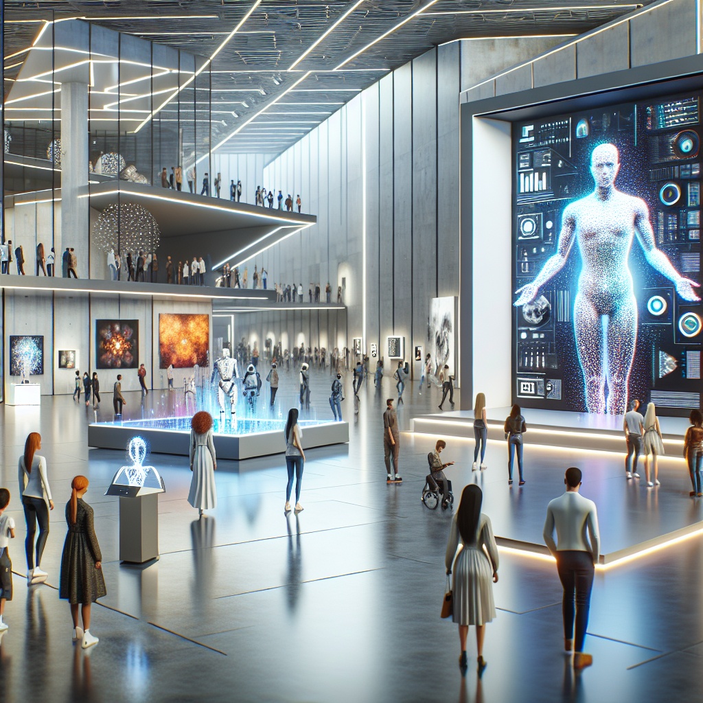 ▲인공지능(AI) 박람회 모습. (생성형 AI 달리. )