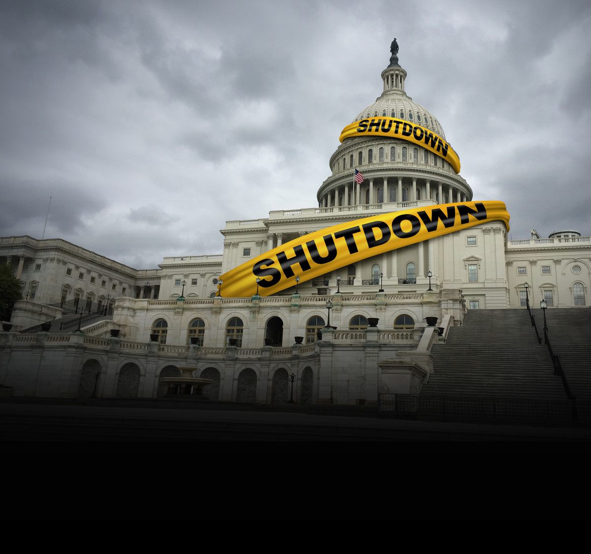 ▲미국 의회 셧다운 형상화 이미지.  (게티이미지뱅크)