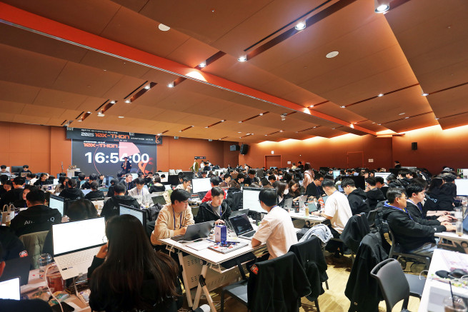 ▲야놀자그룹 전사 AI 해커톤 ‘10X-THON 2025’ 현장 이미지. (사진제공=야놀자)