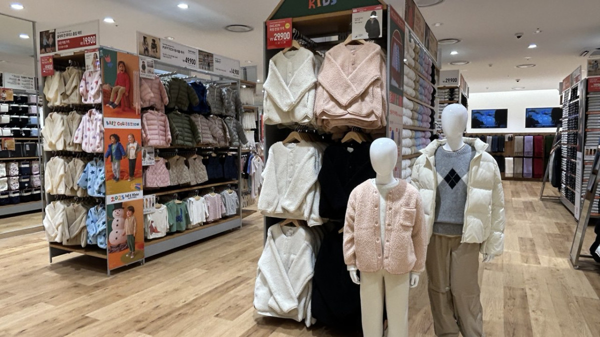 ▲유니클로 롯데백화점 대전점에 신설된 베이비&키즈 카테고리. (사진=연희진 기자)