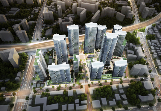 ▲중랑구 신내1동 493-13번지 일대 모아타운 조감도. (사진제공=서울시)