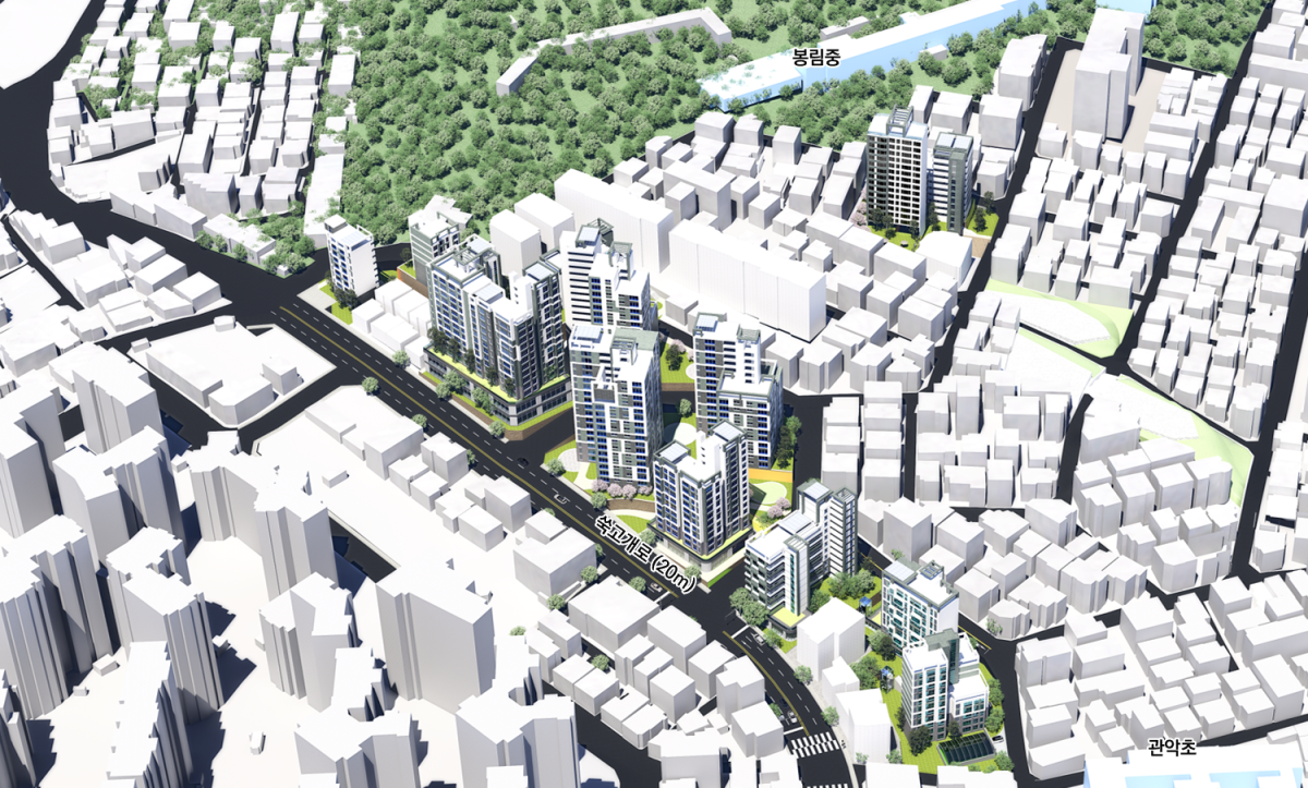 ▲관악구 청룡동 1535번지 일대 모아타운 조감도. (사진제공=서울시)