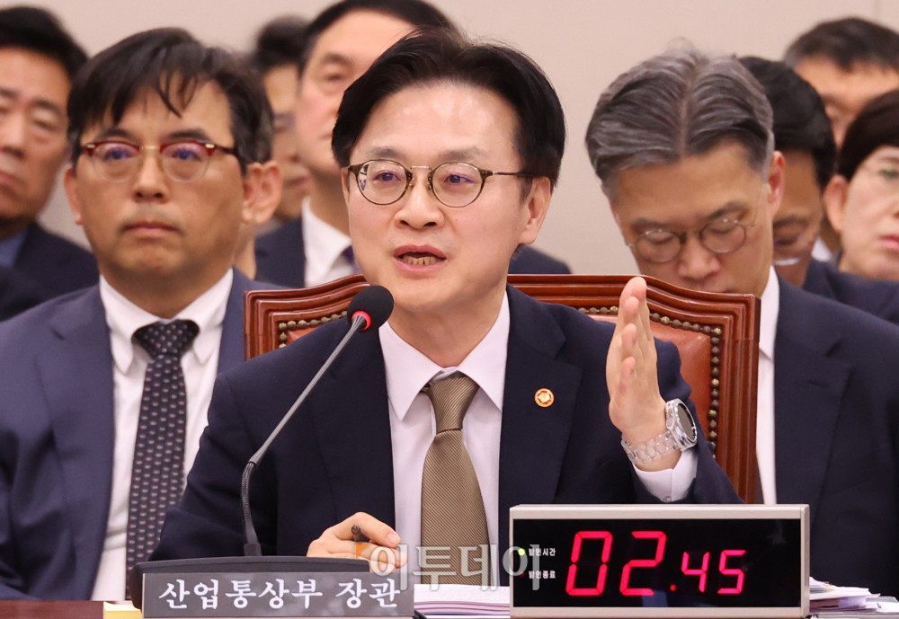 ▲김정관 산업통상부 장관. 고이란 기자 photoeran@