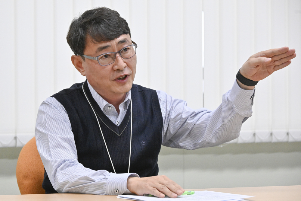 ▲유정호 삼천당제약 상무는 "글로벌 시장 진출을 위해 해외기준에 맞춰 생산 시스템을 선제적으로 구축했다“고 밝혔다. (사진제공=조현호 기자 hyunho@)