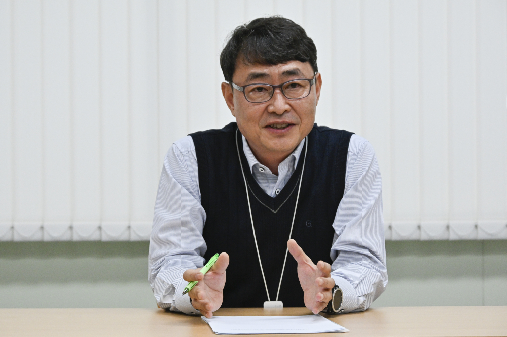 ▲유정호 삼천당제약 상무는 "글로벌 제약사와 어깨를 나란히 할 것”이라는 바람을 전했다. (사진제공=조현호 기자 hyunho@)