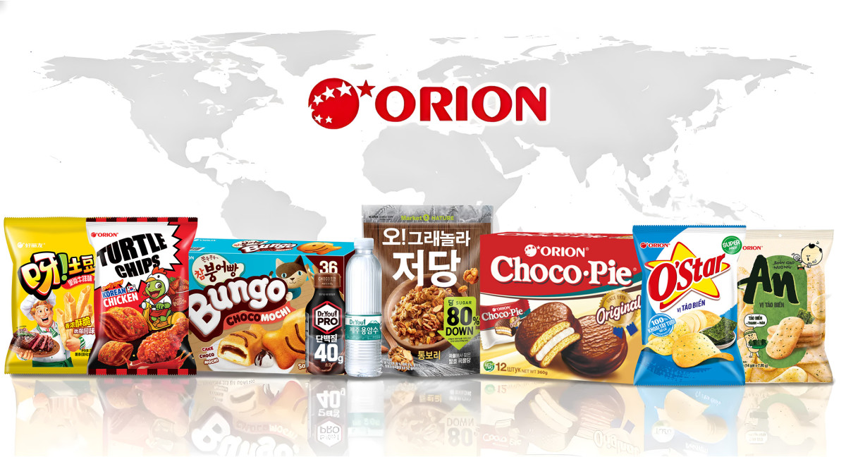 ▲오리온 글로벌 제품. (사진제공=오리온)