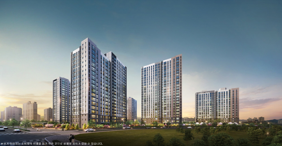 ▲시흥거모 모아엘가 로제비앙 투시도. (사진제공=모아주택산업)