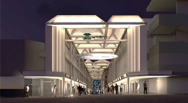 ▲남대문시장 일대 혁신 프로젝트 구상(안), 아케이드 조성 (서울시)