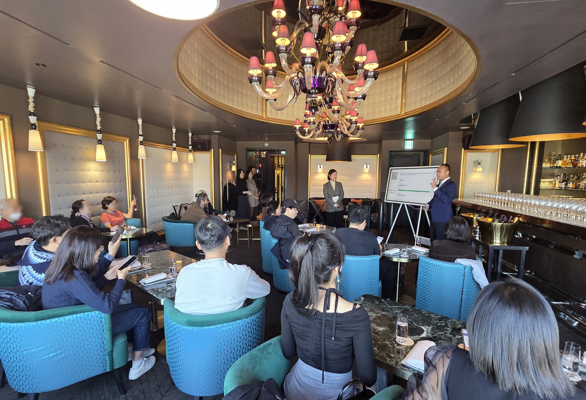 ▲14일 롯데면세점이 서울 소공동 롯데호텔 피에르가니에르 바에서 개최한 VIP고객 초청행사. (사진제공=롯데면세점)