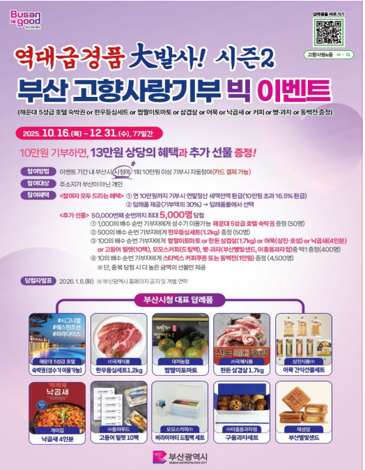 ▲부산고향사량기부 빅이벤트 웹 배너 (사진제공=부산시)