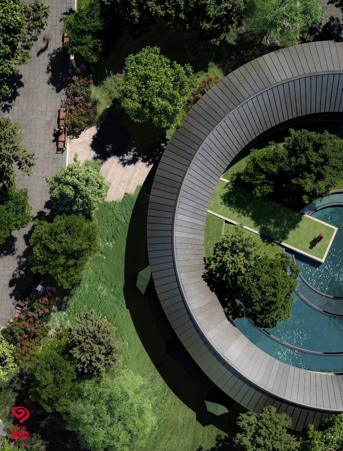 ▲잠실 래미안 아이파크 단지 내 파크오아시스. (사진제공=HDC현대산업개발)