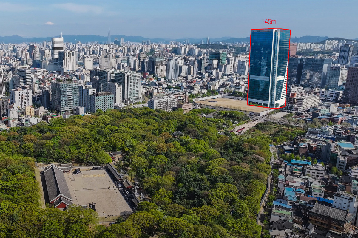 ▲종묘 상공사진(세운4구역 가상도) (국가유산청)