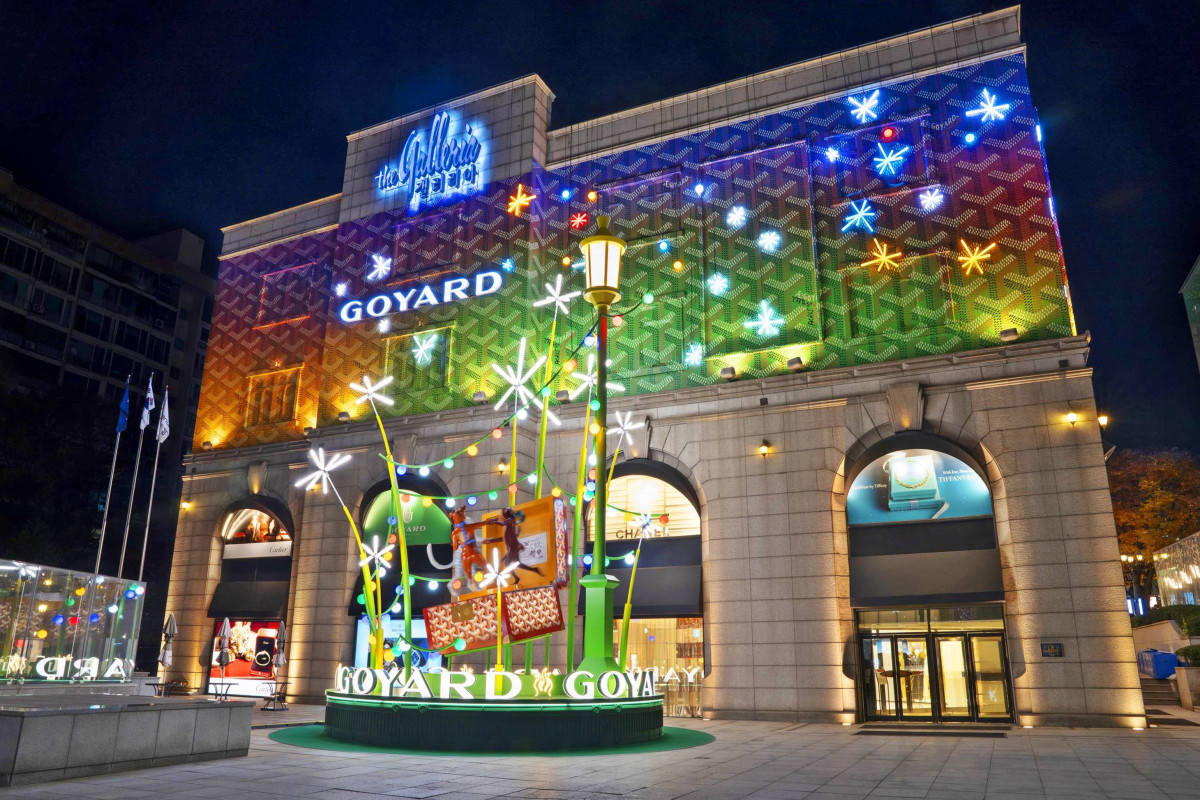 갤러리아百, 명품 ‘고야드’와 손잡은 10주년 크리스마스 장식 공개