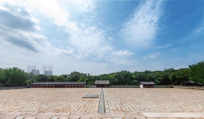 ▲종묘 정전 상월대에서 세운지구를 바라본 시뮬레이션(세운4구역) (사진제공=서울시)