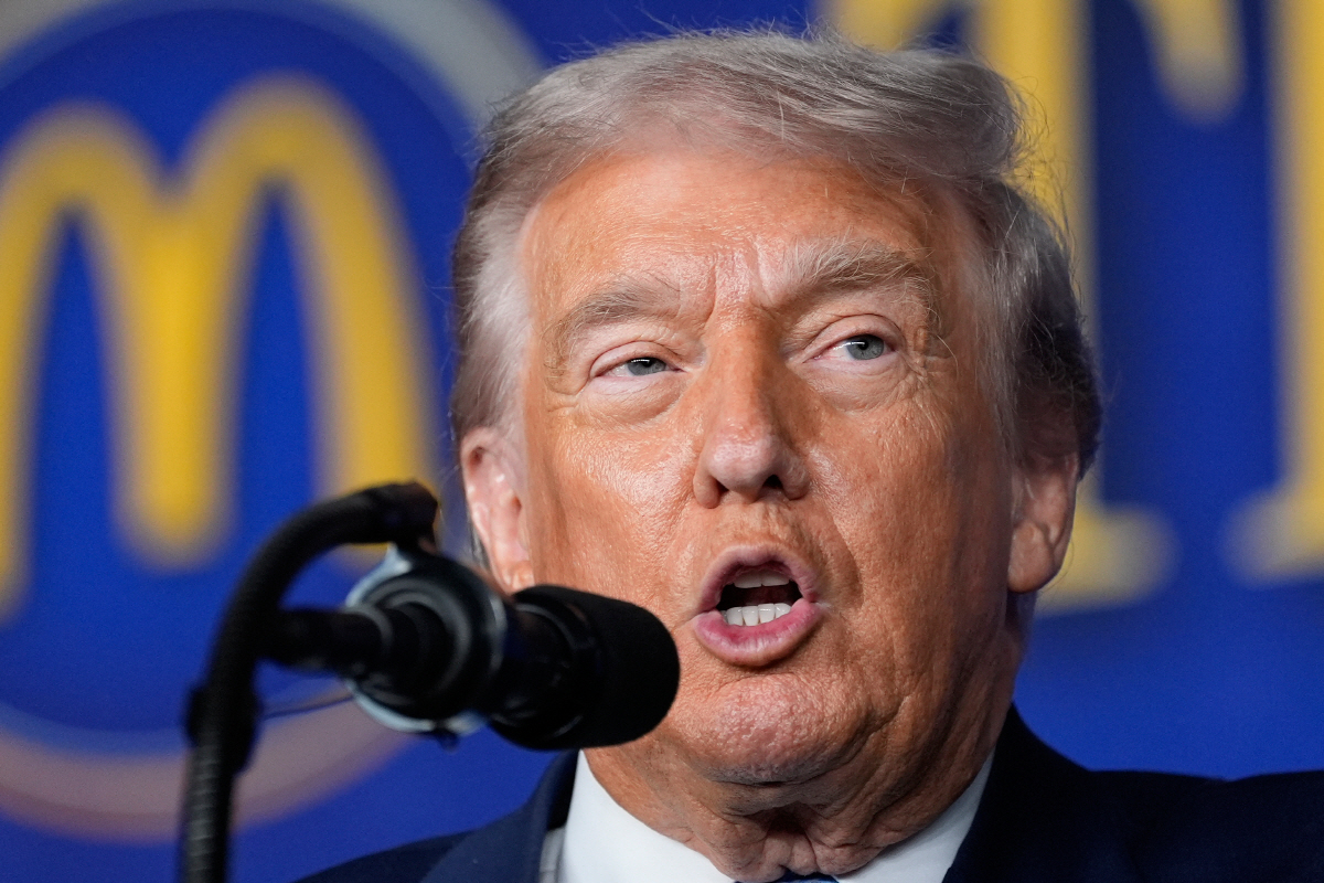 ▲도널드 트럼프 미국 대통령이 17일(현지시간) 맥도날드 임팩트 서밋에서 연설하고 있다. (워싱턴D.C./AP연합뉴스)