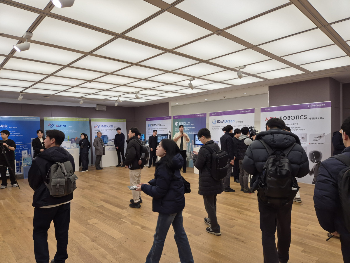 ▲삼성전자 C랩 스타트업 데모데이 전시장 전경 (박민웅 기자 pmw7001@)