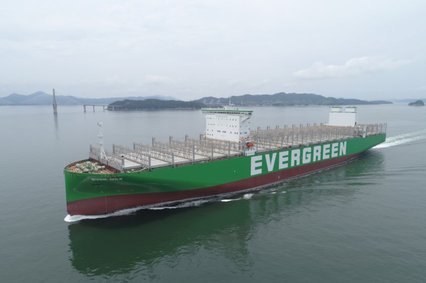 ▲삼성중공업이 건조한 컨테이너 운반선. (삼성중공업)