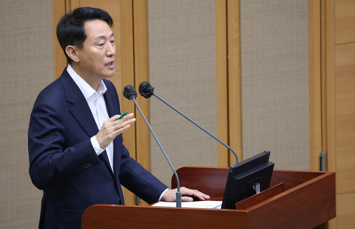 ▲오세훈 서울시장이 20일 서울 중구 서울시의회에서 열린 제333회 정례회 제3차 본회의에서 답하고 있다. (연합뉴스)