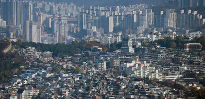▲서울 남산에서 바라본 아파트의 모습. (연합뉴스)