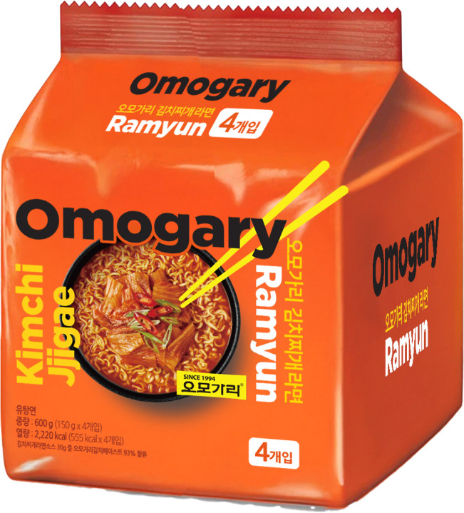 ▲롯데마트와 슈퍼의 단독 상품 '오모가리 김치찌개라면' 상품. (사진제공=롯데마트슈퍼)