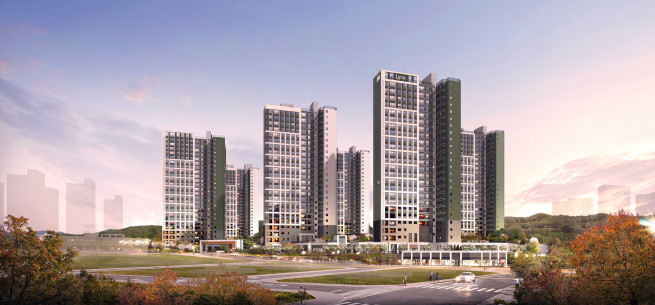 ▲‘화성 남양뉴타운 우미린 에듀하이’ 투시도. (사진제공=우미건설)