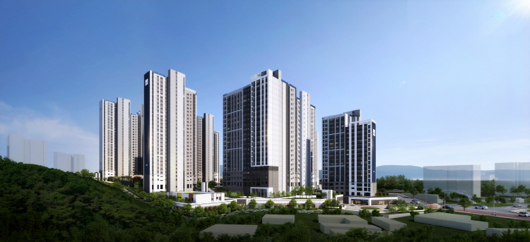 ▲‘춘천 동문 디 이스트 어반포레’ 투시도 (동문건설 제공)