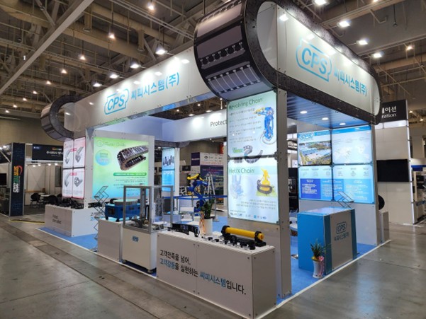 ▲씨피시스템 베트남 전시회 참가 부스 현장.(씨피시스템 제공)