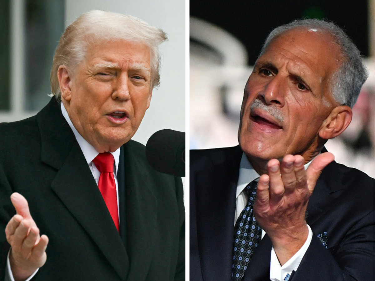 ▲도널드 트럼프(왼쪽) 미국 대통령과 나스리 아스푸라 온두라스 국민당 대선 후보. (AFP연합뉴스)