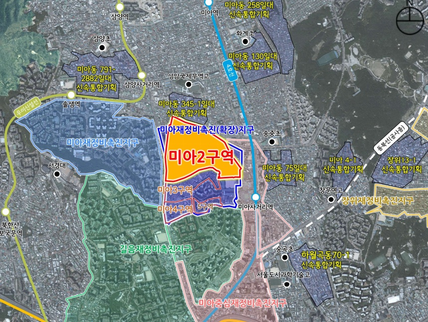 ▲미아재정비촉진지구 위치도. (사진제공=서울시)