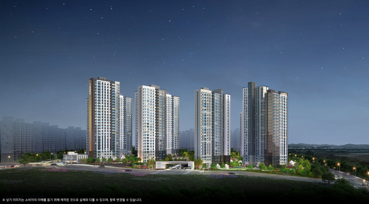 ▲'두산위브더제니스 센트럴 천안' 투시도. (사진제공=두산건설)