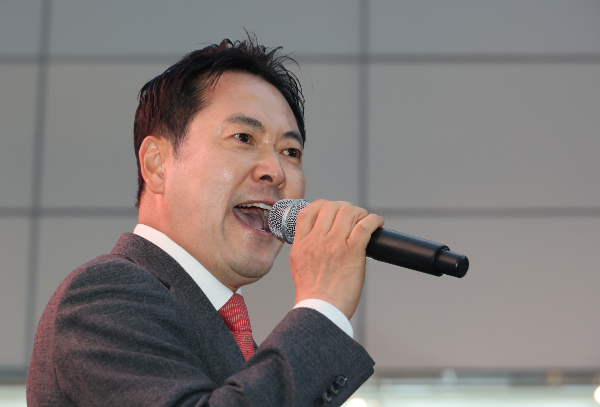 ▲국민의힘 장동혁 대표가 28일 대구 중구 동성로에서 열린 민생회복 법치수호 국민대회에서 발언하고 있다. 2025.11.28 (연합뉴스)