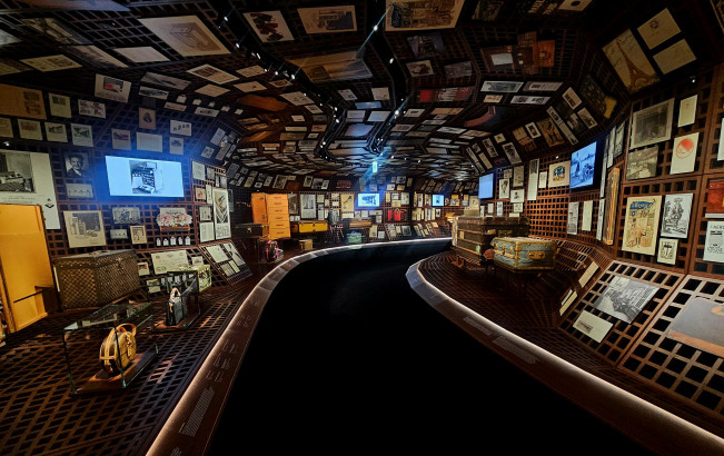 ▲28일 신세계백화점 본점 더 리저브(옛 본관)에 위치한 ‘루이비통 비저너리 저니’ 5층 전시 공간 '기원' 룸 공간이 보이고 있다. (사진=정영인 기자 oin@)