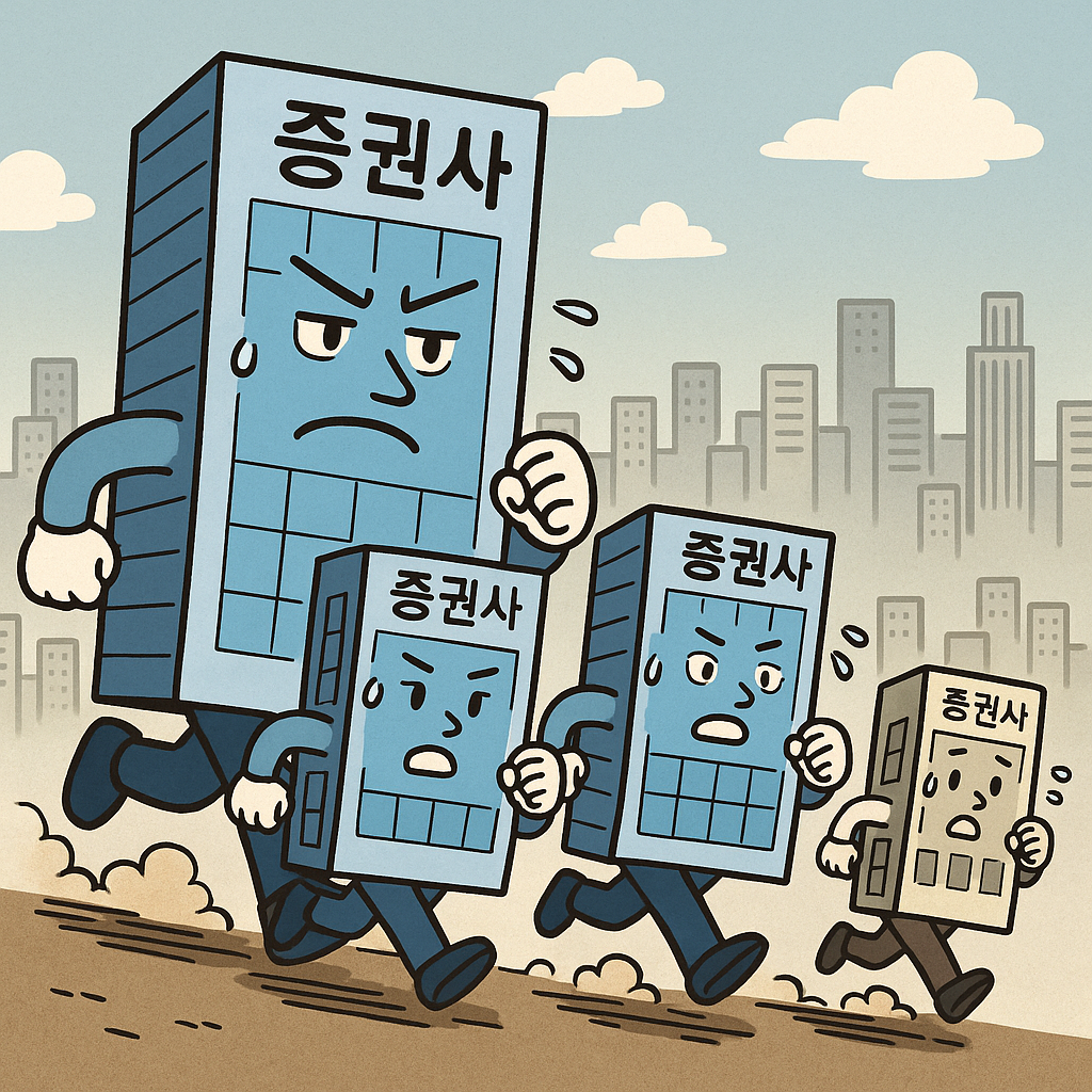 ▲증권사 자기자본 경쟁 관련 이미지.  (출처=챗GPT )