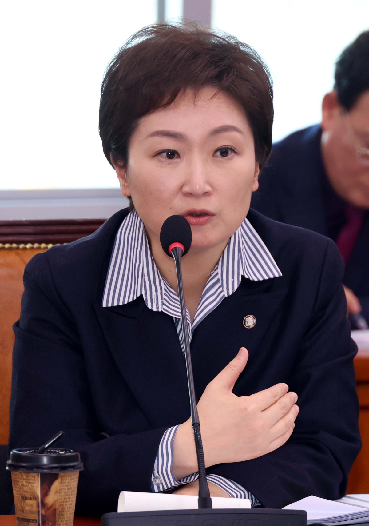 ▲이언주 더불어민주당 의원이 17일 오후 서울 여의도 국회에서 열린 산업통상자원중소벤처기업위원회 전체회의에서 질의를 하고 있다. 2025.11.17.  (뉴시스)