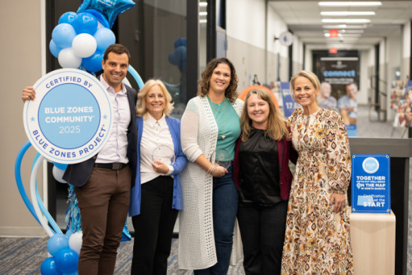 ▲그랜드포크스시에서 진행된 블루존스 커뮤니티 인증 기념식 모습.(블루존 프로젝트 제공)