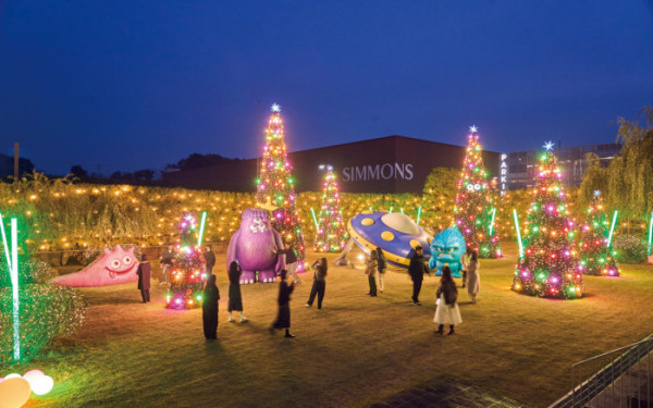 ▲몬스터들이 찾아온 크리스마스의 이천 시몬스 테라스.(시몬스)