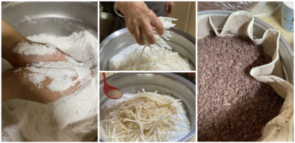 ▲무떡 만드는 과정.(‘할머니와 나의 사계절 요리학교’)