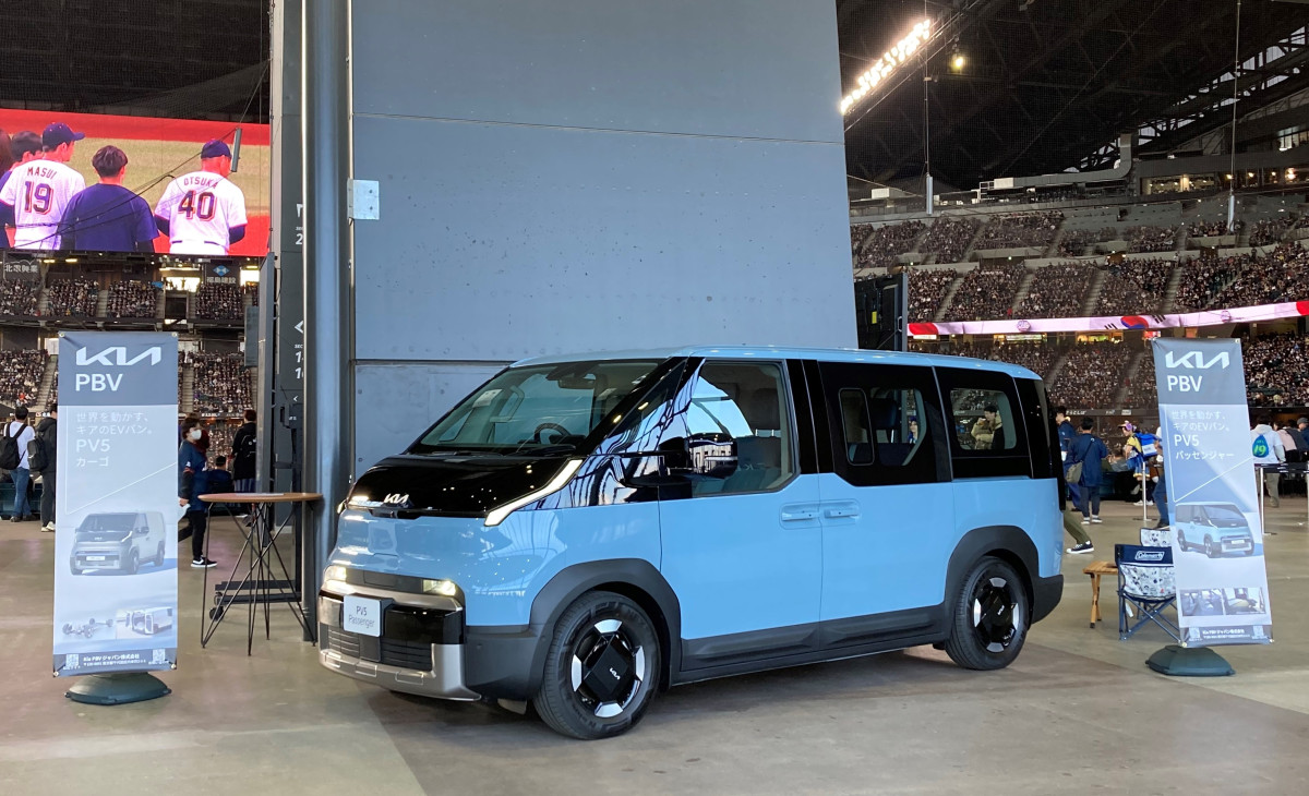 ▲‘한일 드림 플레이어즈 게임 2025’에 전시된 PV5 패신저의 모습. (사진=기아)