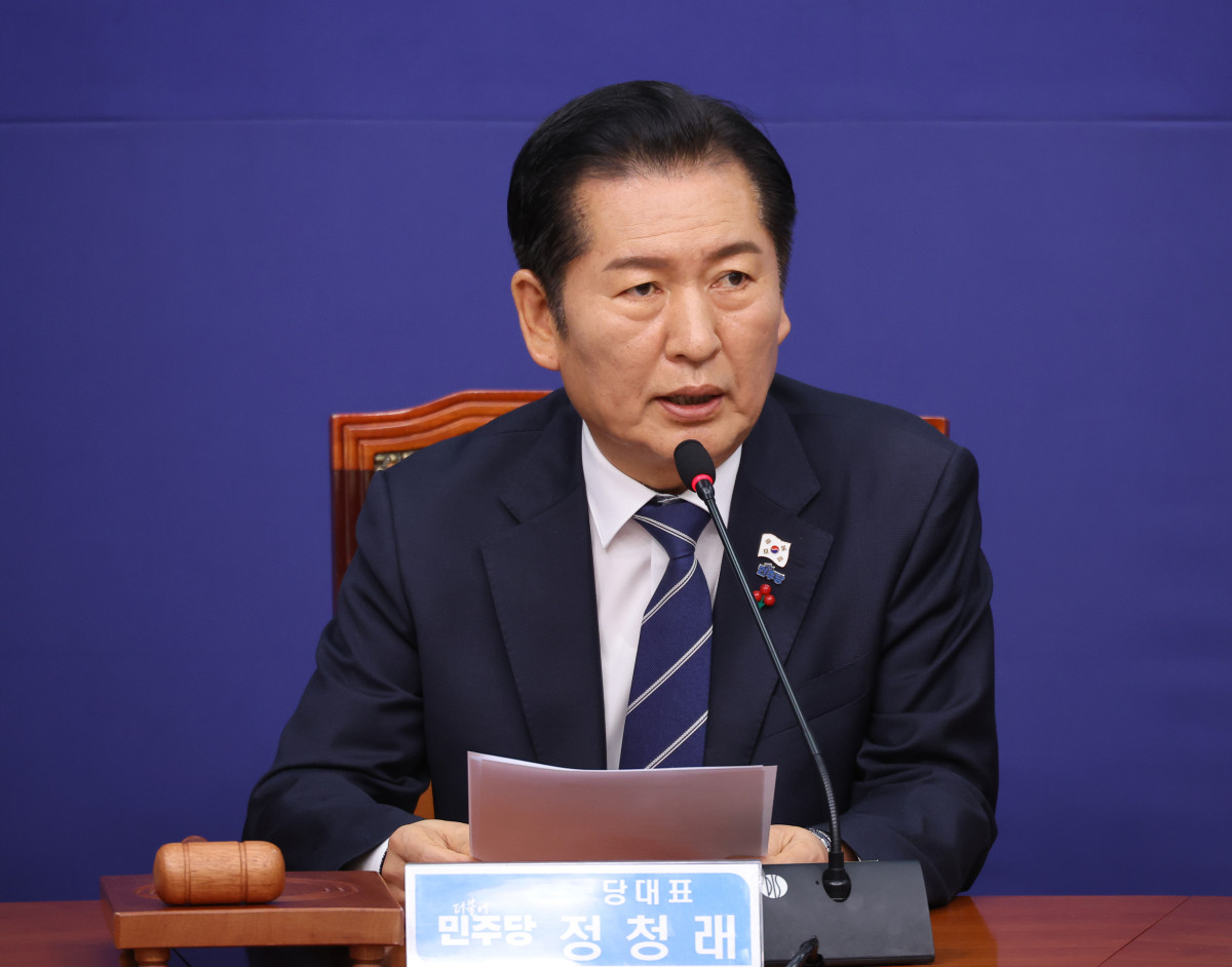 ▲더불어민주당 정청래 대표가 1일 서울 여의도 국회에서 열린 최고위원회의에서 발언하고 있다. (사진=연합뉴스)