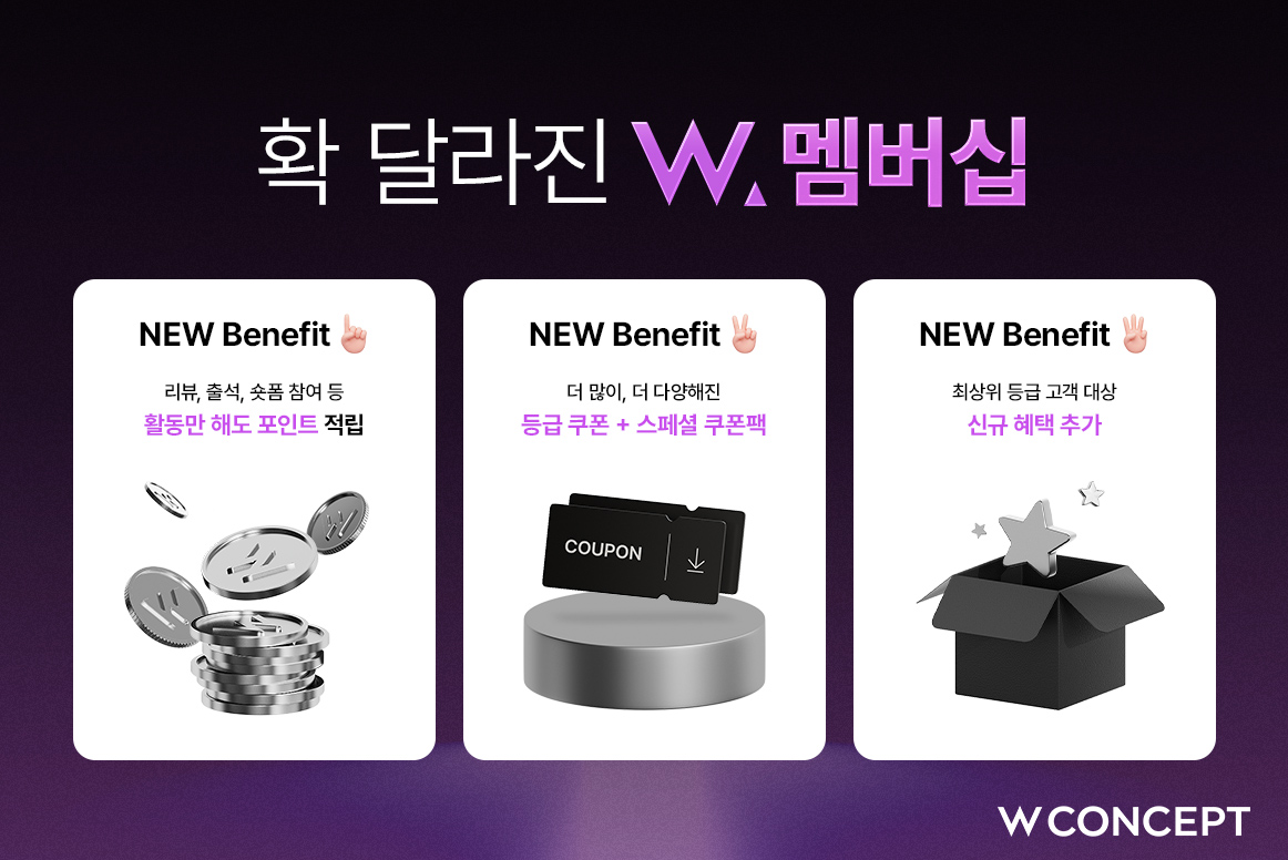 ▲W컨셉 멤버십 제도 개편 (사진제공=W컨셉)