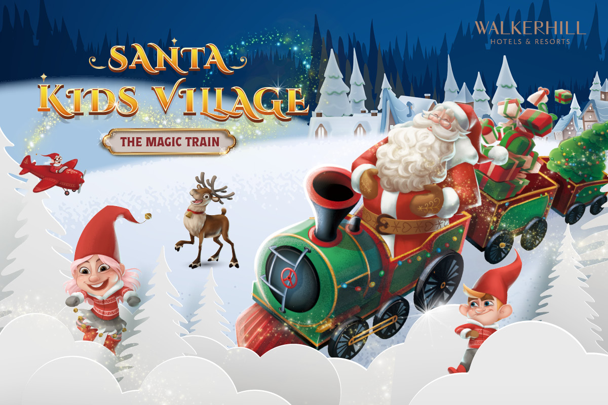 ▲핀란드 공인 산타와 함께 마법 기차를 타고 떠나는 크리스마스 모험 컨셉의 ‘2025 산타 키즈 빌리지’ (사진제공=워커힐 호텔앤리조트)