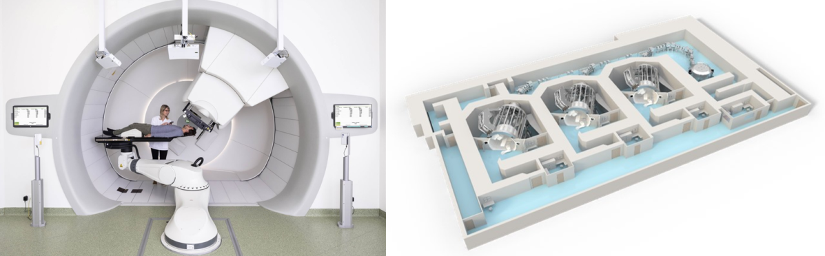 ▲서울성모병원에 도입 예정인 벨기에 IBA(Ion Beam Application)사의 최신 양성자 치료 시스템.  (사진제공=서울성모병원)