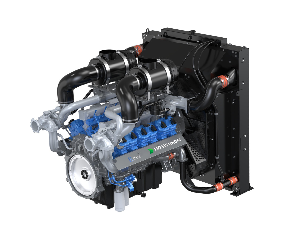 ▲HD건설기계가 4일부터 7일까지 나흘간 킨텍스(KINTEX)에서 열리는 국내 최대 수소 산업 행사에 참가해 22리터급 수소엔진을 세계 최초로 공개한다. (HD현대사이트솔루션)