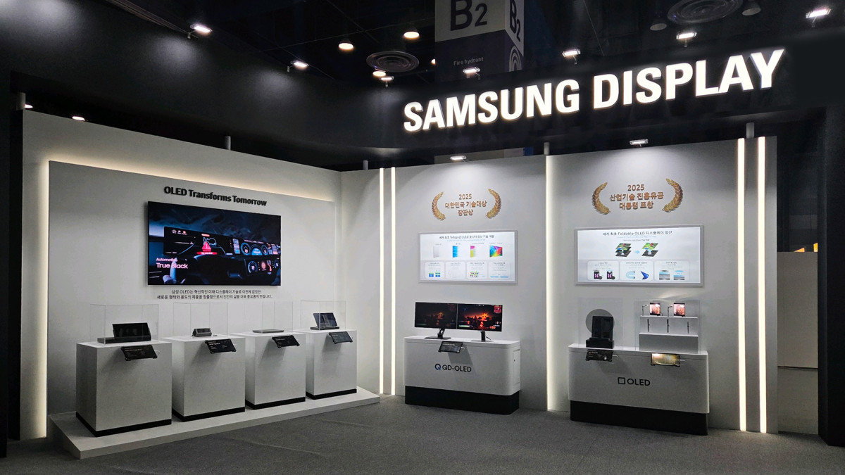 ▲'2025 코리아 테크 페스티벌'에 참가한 삼성디스플레이 전시 부스 전경. (자료제공=삼성디스플레이)